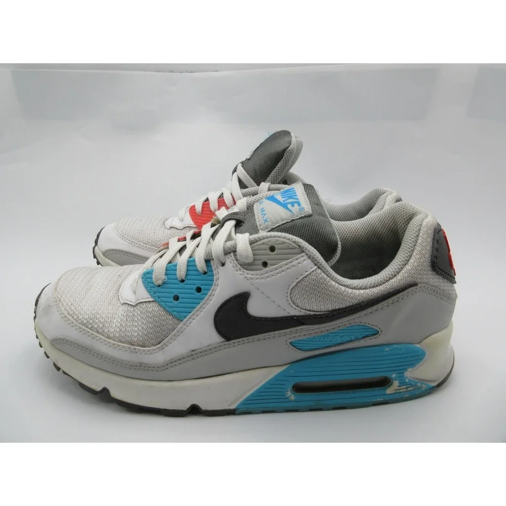 Nike Air Max 90 Shoes Mens Size 10 White‎ Running Sneakers Cushioned CV8839-100